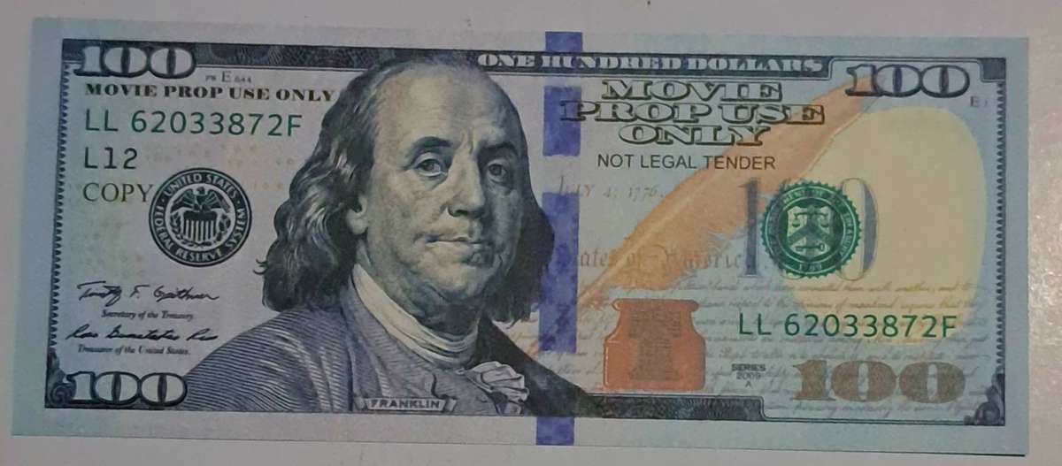 10pcs Benjamin Franklin 100-Dollars / Movie Props Bank Notes New .