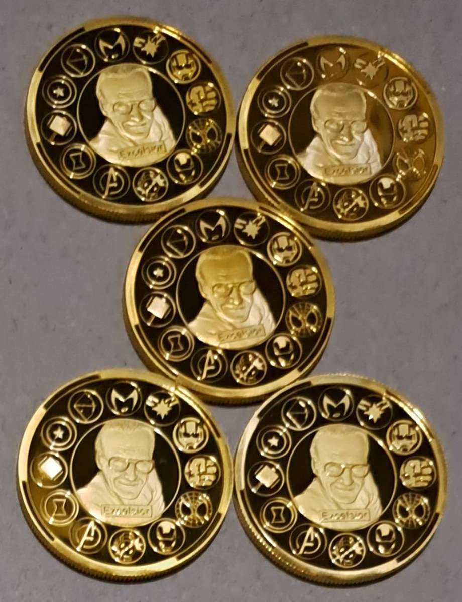 5.pcs Marvel Avengers Wolverine  Commemorative Coin Set New in Capsule's