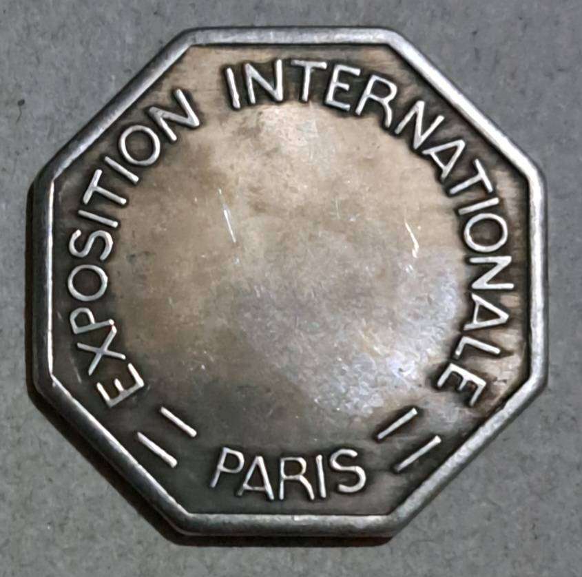 1937 Vintage Paris Octagonal Commemorative coin New
