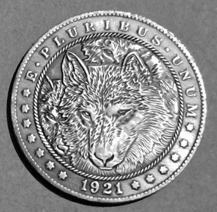 1921 USA One Dollar Wolf Commemorative coin