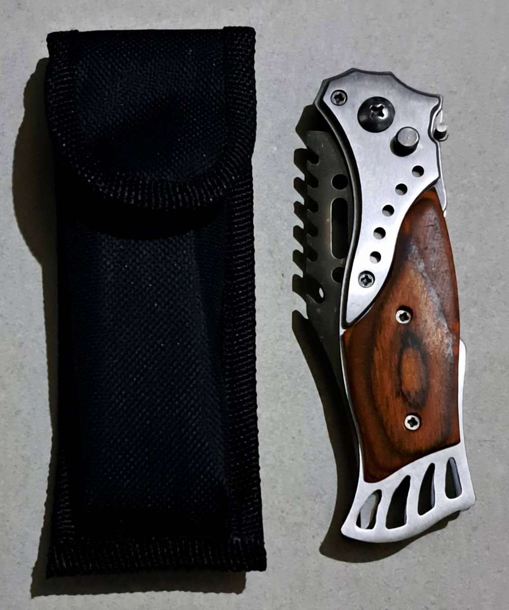 Hunting Pocket Flick Knife 20.cm & Belt Sheath New