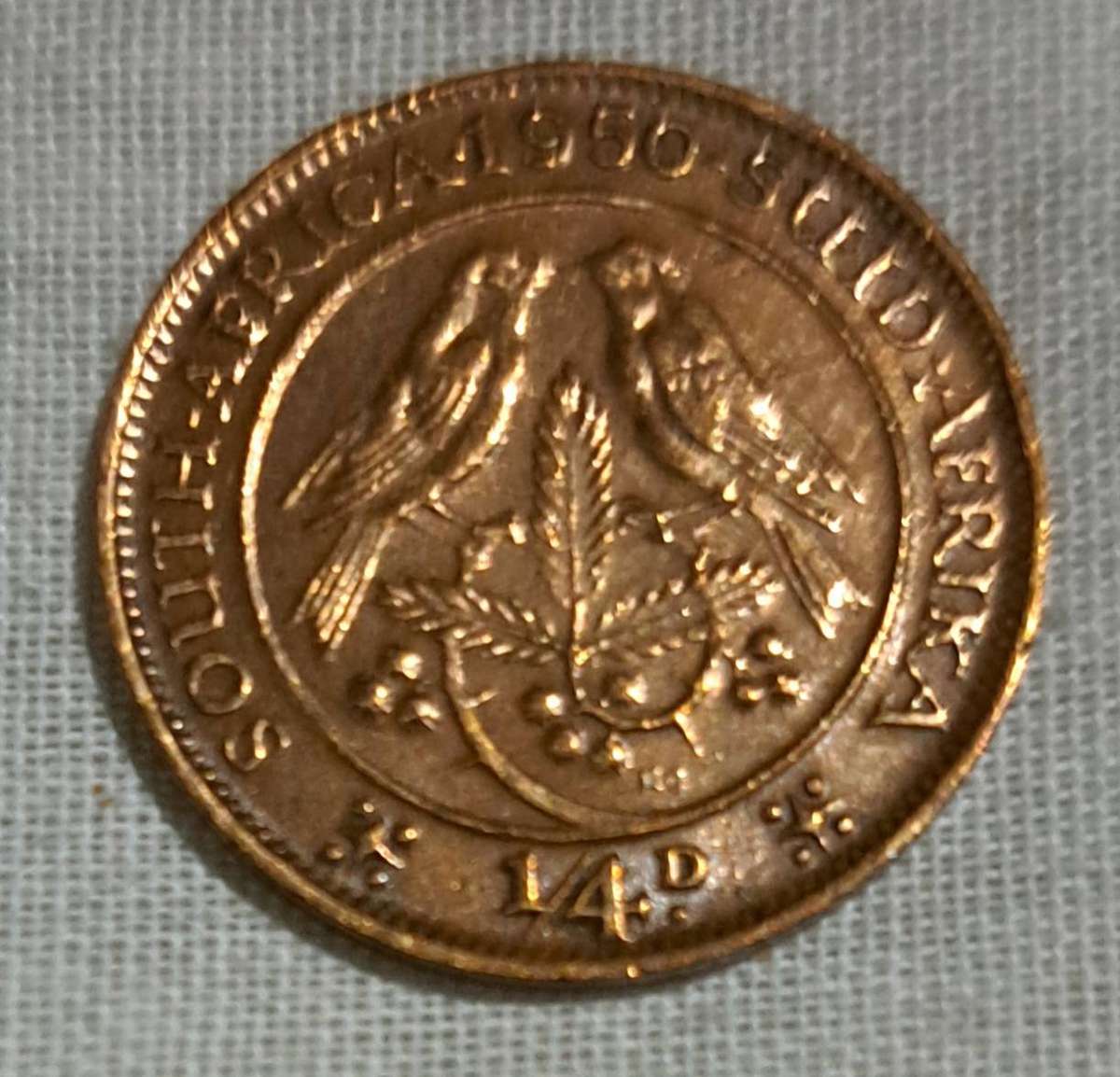 Quarter Penny -1950-  South Africa. Uncirculated coin.New