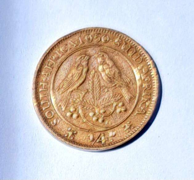 Quarter Penny -1950-  South Africa. Uncirculated coin.New