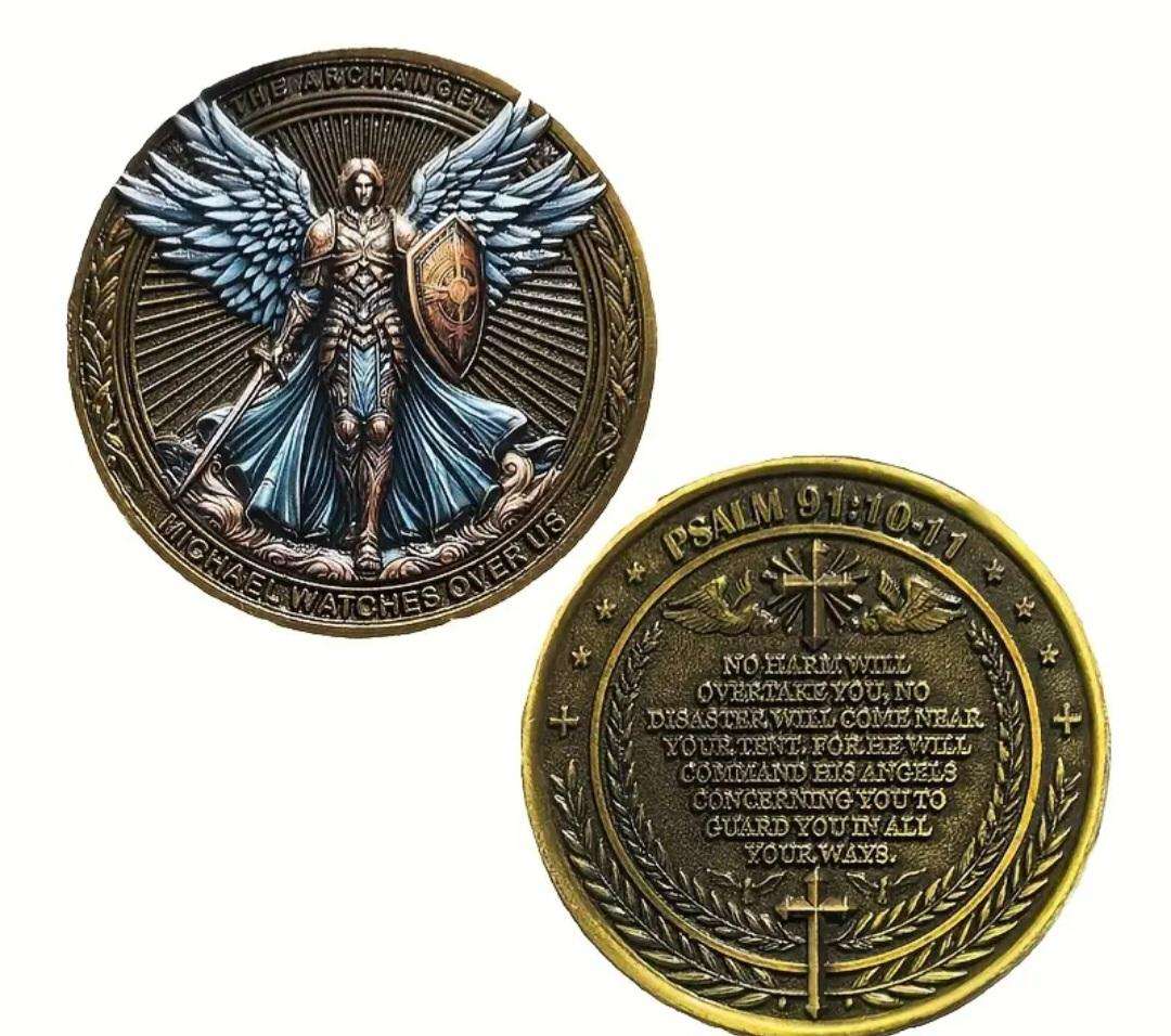 Winged Knight Armour Warrior Commemorative Coin Archangel Michael  ( 1 of 2 )