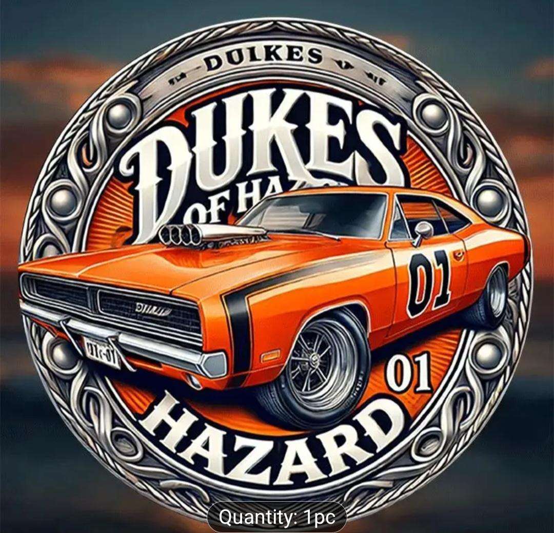 Vintage For Dukes,Adventure Metal Sign - 8" Round Retro Wall Art 20×20cm