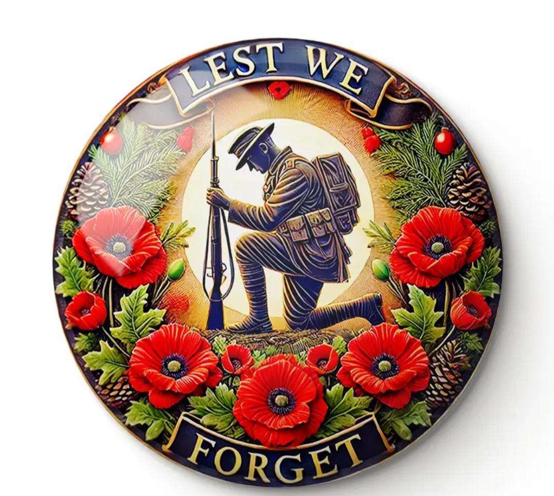 "Lest We Forget " Veterans, Military Appreciation " Brooch "