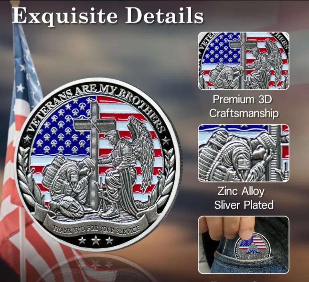 American Military Patriotic Honouring Sirvice,Veteran Commemorative Coin ' no1 '.