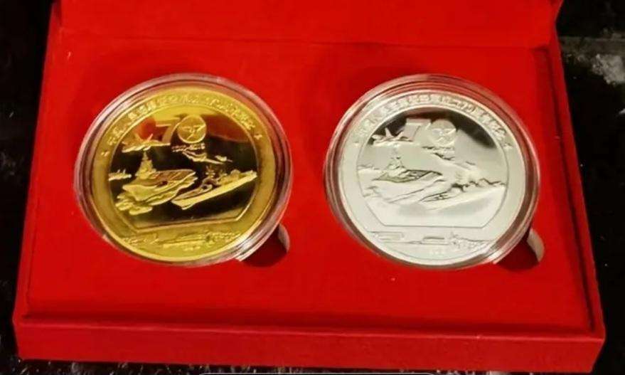 2pc's/Set Navy Air Force Commemorative Coin Set. " OEIN " in Elegant Display Box.