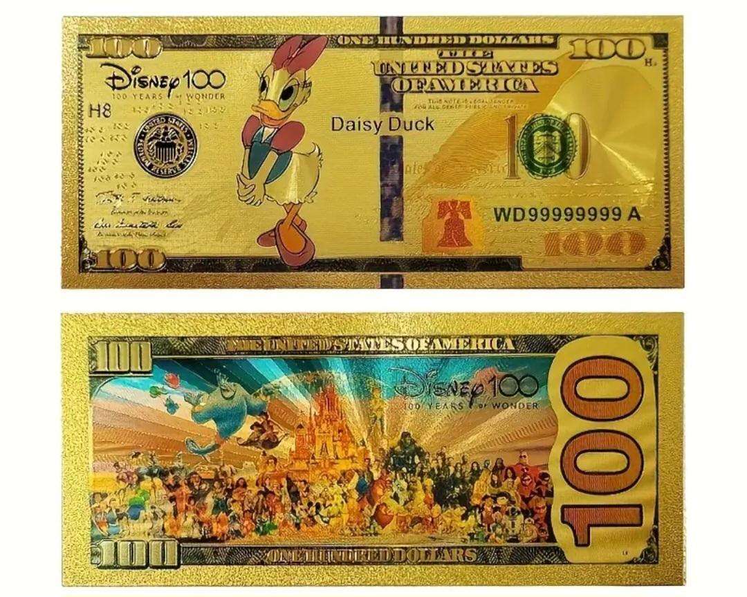 5 Disney 100th Anniversary Highly Collectible Props/Banknotes Disney 100.Commemorative Set.