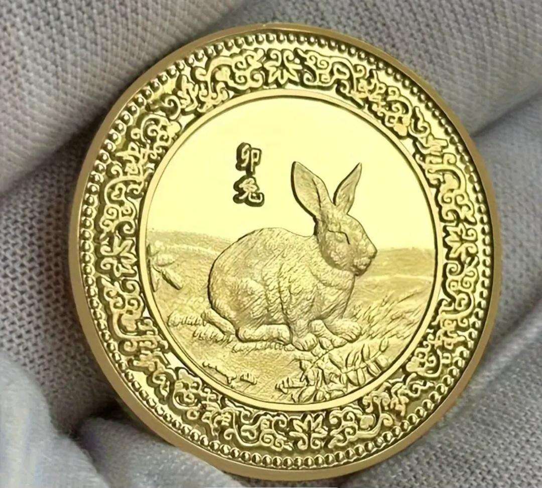 12 Zodiac Gold Plated Commemorative Coin Set.-12 Unique Animal Designs. "30 mm ×12-Coins"