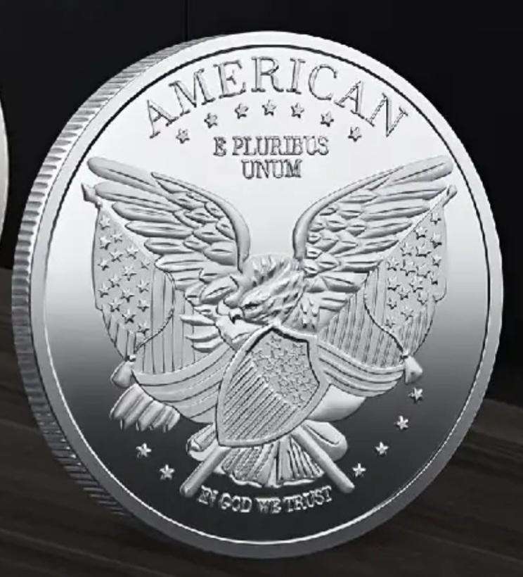 America's Statue of " Library " Coin.  40mm New in Capsule.  "S"