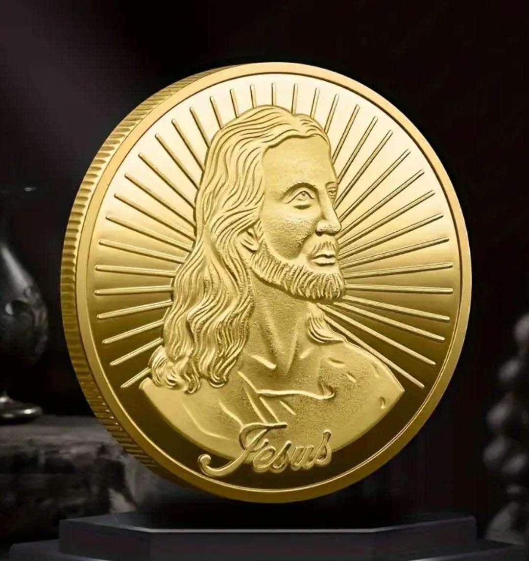 Religious Coin "Everlasting Life"  Gold Plated Commemorative Coin.