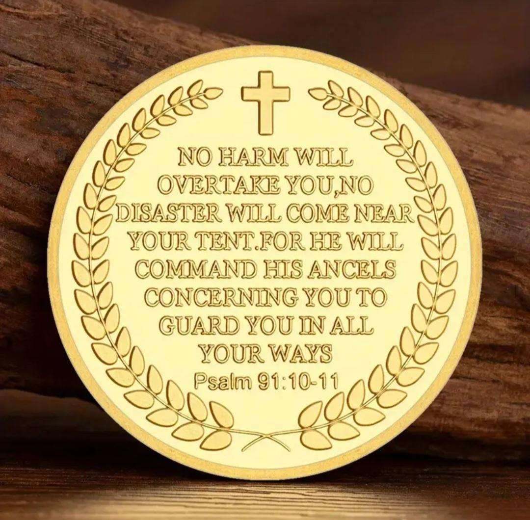 The Archangel Michael "Psalm 91:10-11 Religious Commemorative Coin. New in Capsule  40mm