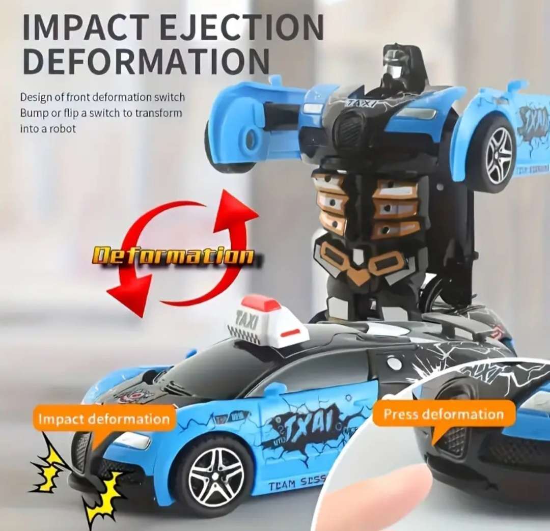 Graffiti Edition Automatic Transforming Toy Car " Blue "