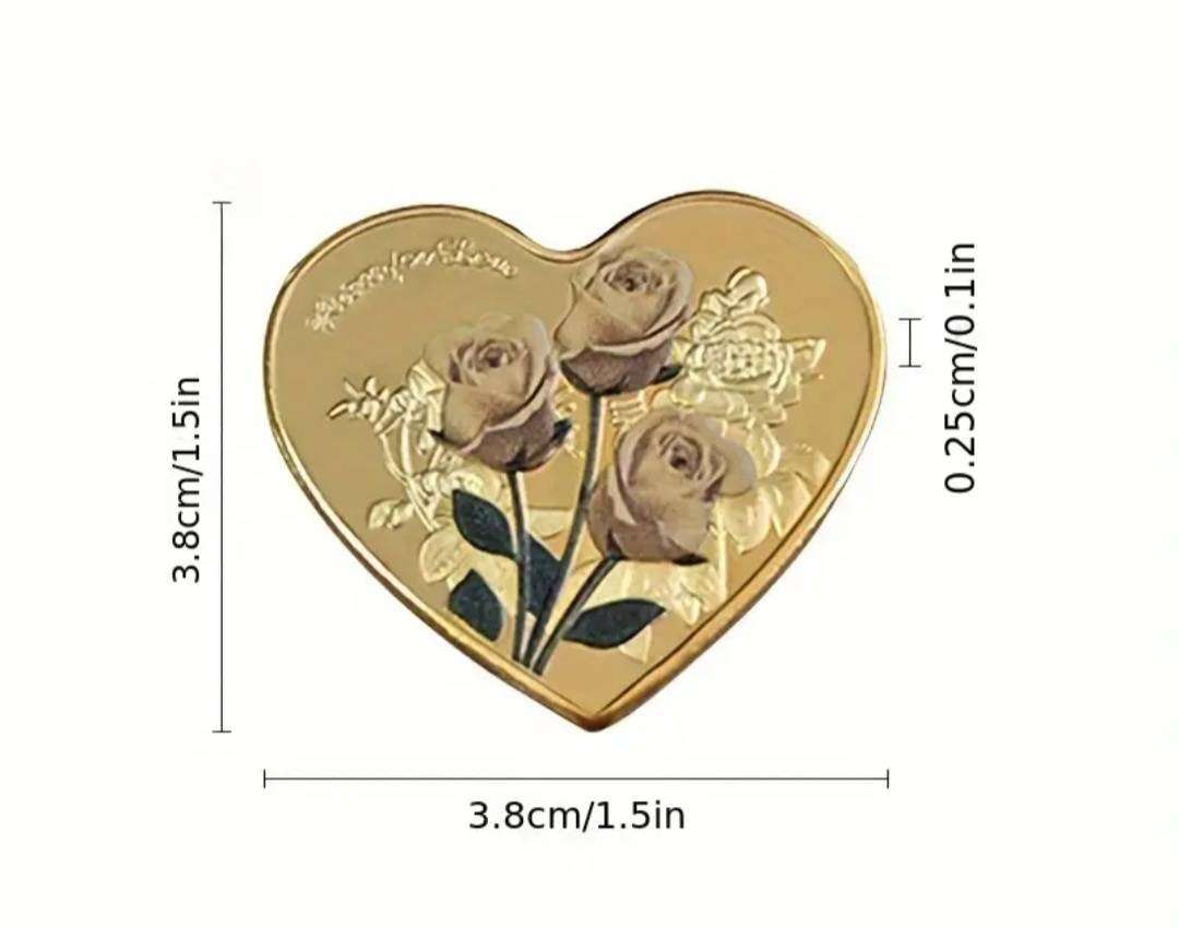 Full Set of 7 Stunning Valentine's/ Birthday's Day/ Romantic/ Coins New in Capsule. Excellent