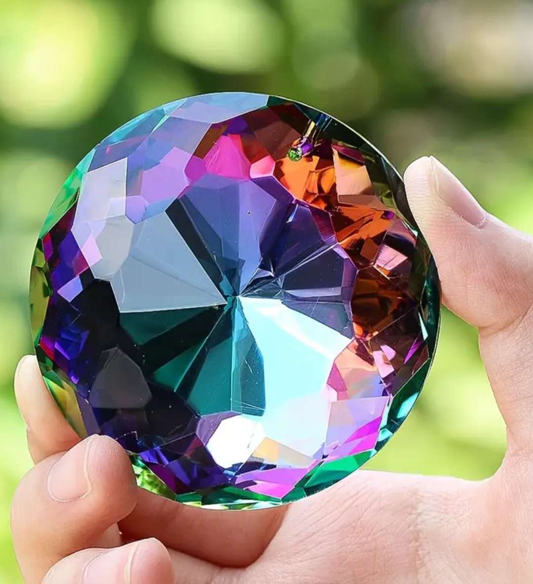 75mm Circle Crystal Sun Catcher,Hanging Sun Catcher,Rainbow Maker Home Decoration Big & Nice.