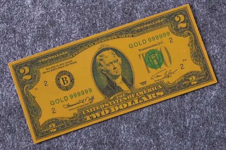 7pcs Golden Foil Highly Collectible Dollar Notes "one Dollar to 100 Dollars" Amazing-quality