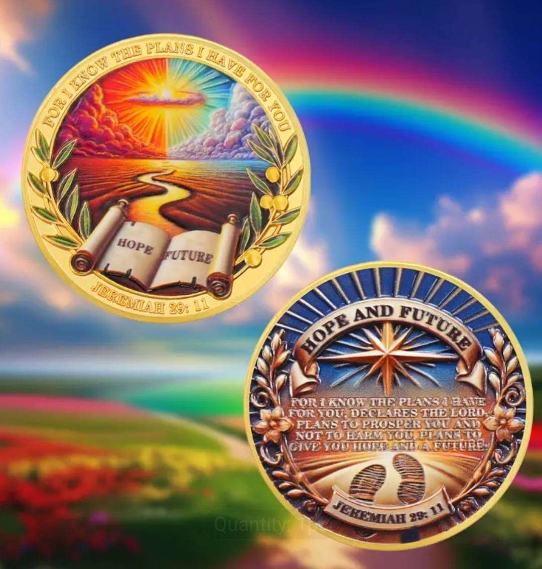 " Jeremiah 29:11 " Religious Commemorative Coin" Hope " New in Capsule.