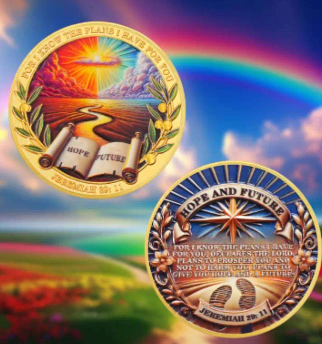 " Jeremiah 29:11 " Religious Commemorative Coin" Hope " New in Capsule.