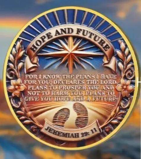 " Jeremiah 29:11 " Religious Commemorative Coin" Hope " New in Capsule.