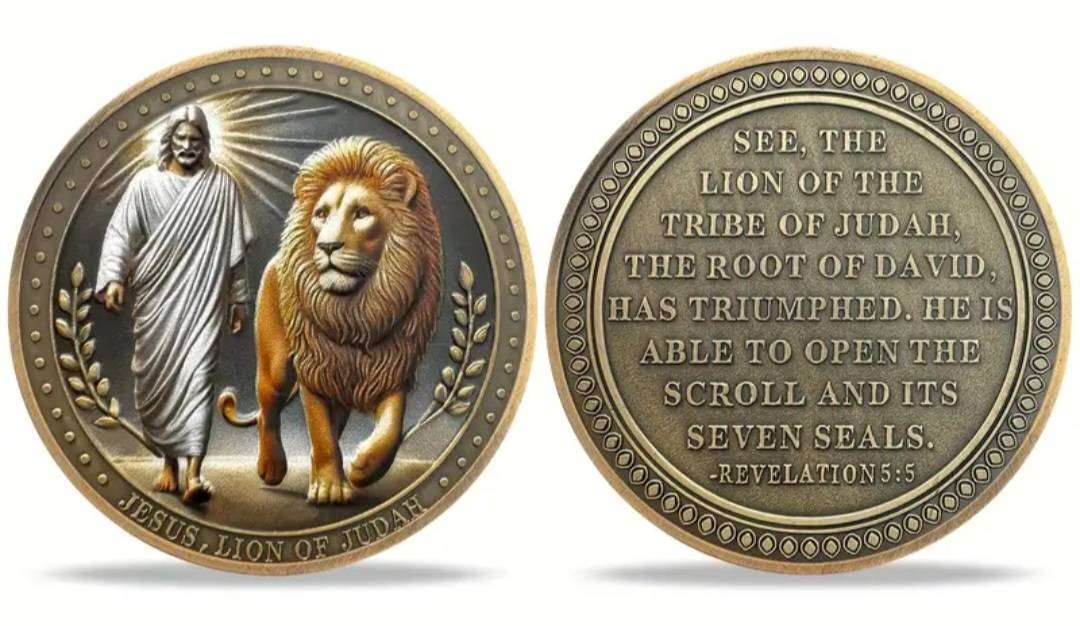 Lion of Judah Symbolizes Victory & Power Commemorative Coin New in Capsule.