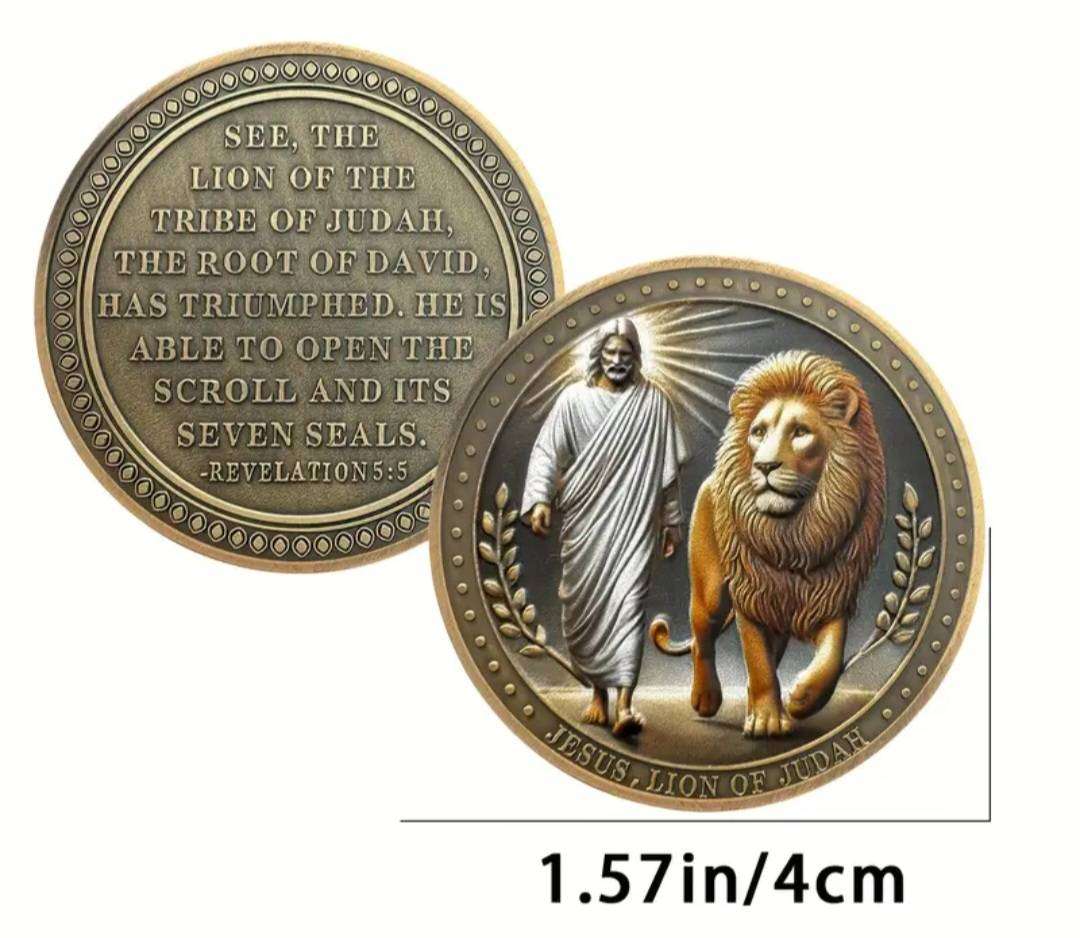Lion of Judah Symbolizes Victory & Power Commemorative Coin New in Capsule.
