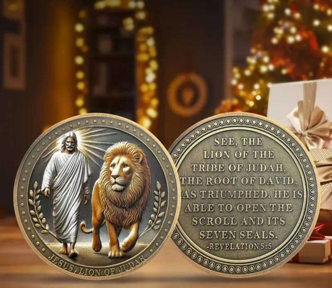 Lion of Judah Symbolizes Victory & Power Commemorative Coin New in Capsule.