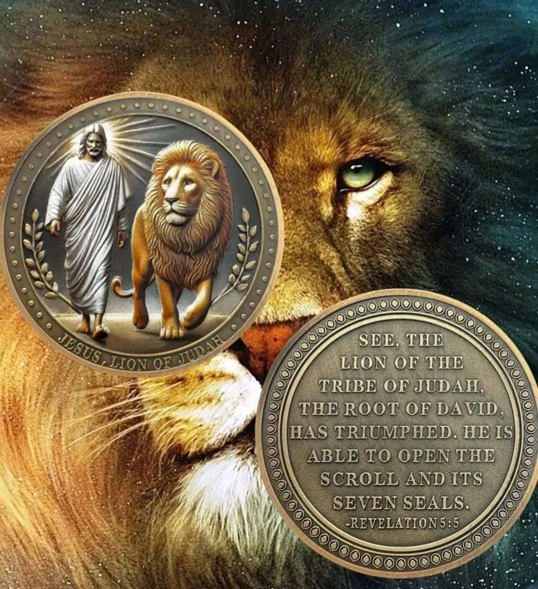 Lion of Judah Symbolizes Victory & Power Commemorative Coin New in Capsule.