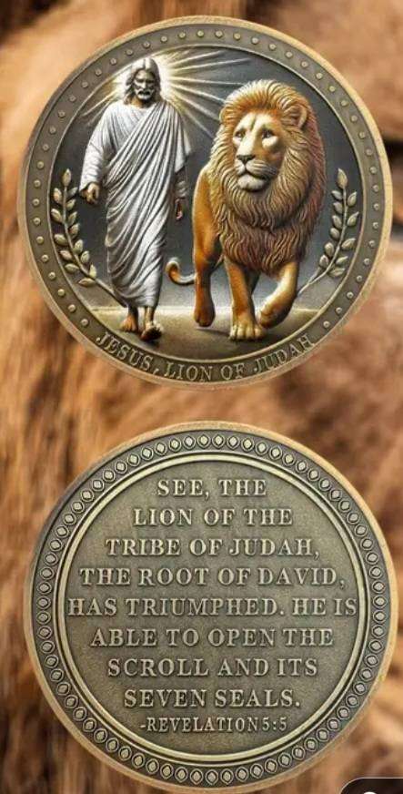 Lion of Judah Symbolizes Victory & Power Commemorative Coin New in Capsule.