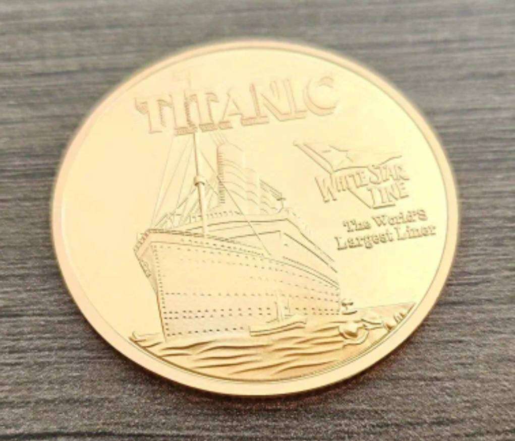 2pc Titanic Sunk: "15 April 1912" Crow: 889 "- "Survivors 705" New in Capsule. All History on coin