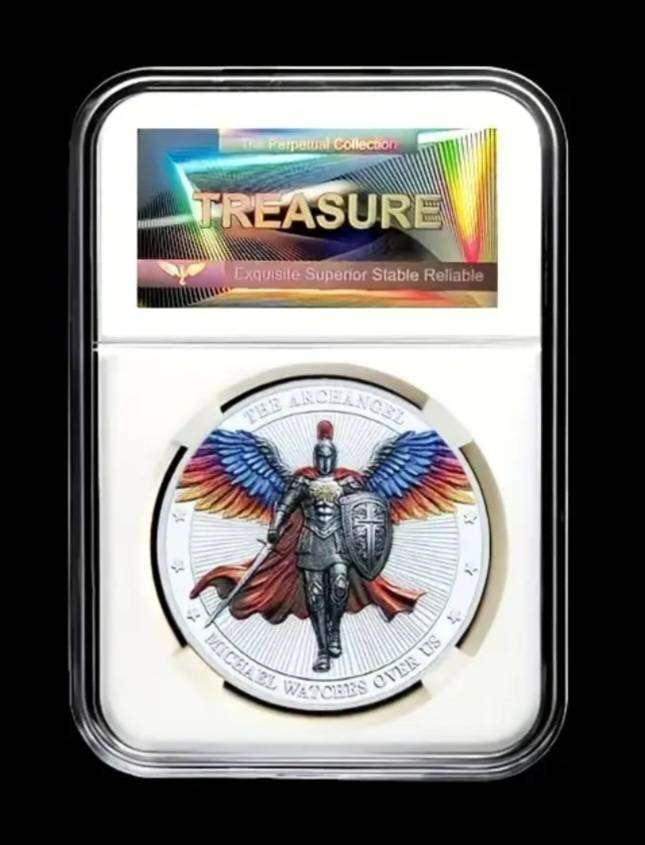 Archangel Mickael Angel Guardian Commemorative Coin." New in Protective Boxed "