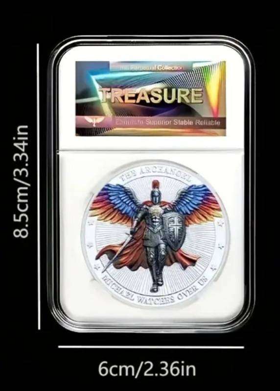 Archangel Mickael Angel Guardian Commemorative Coin." New in Protective Boxed "