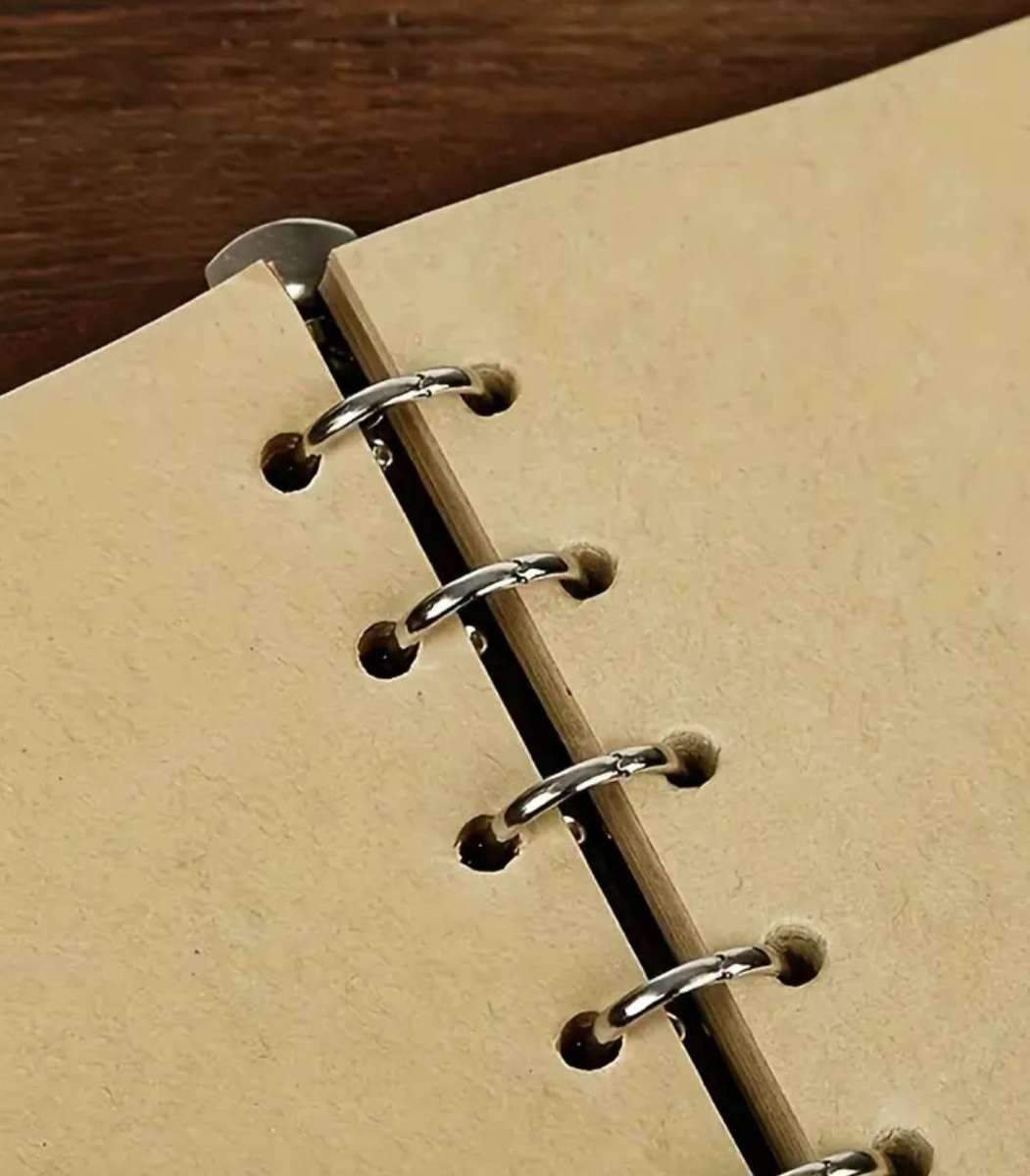 Vintage Leather Pirate Notebook A7 with 2-Black & Golden Gel Pens." Red " New