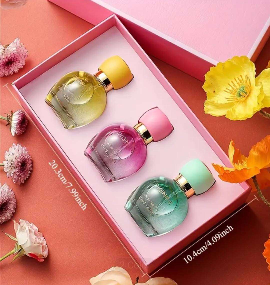 Elegant Fragrance Dignife Trio:Luxurious 3pc Women's Perfume New in Gift Box.