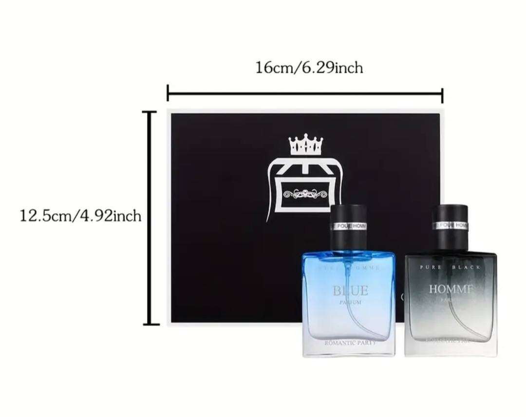 Attraction Men's Perfume Set Longlasting Light Fragrance Azure Cologne 2*30ml Charming Men's Gift Se