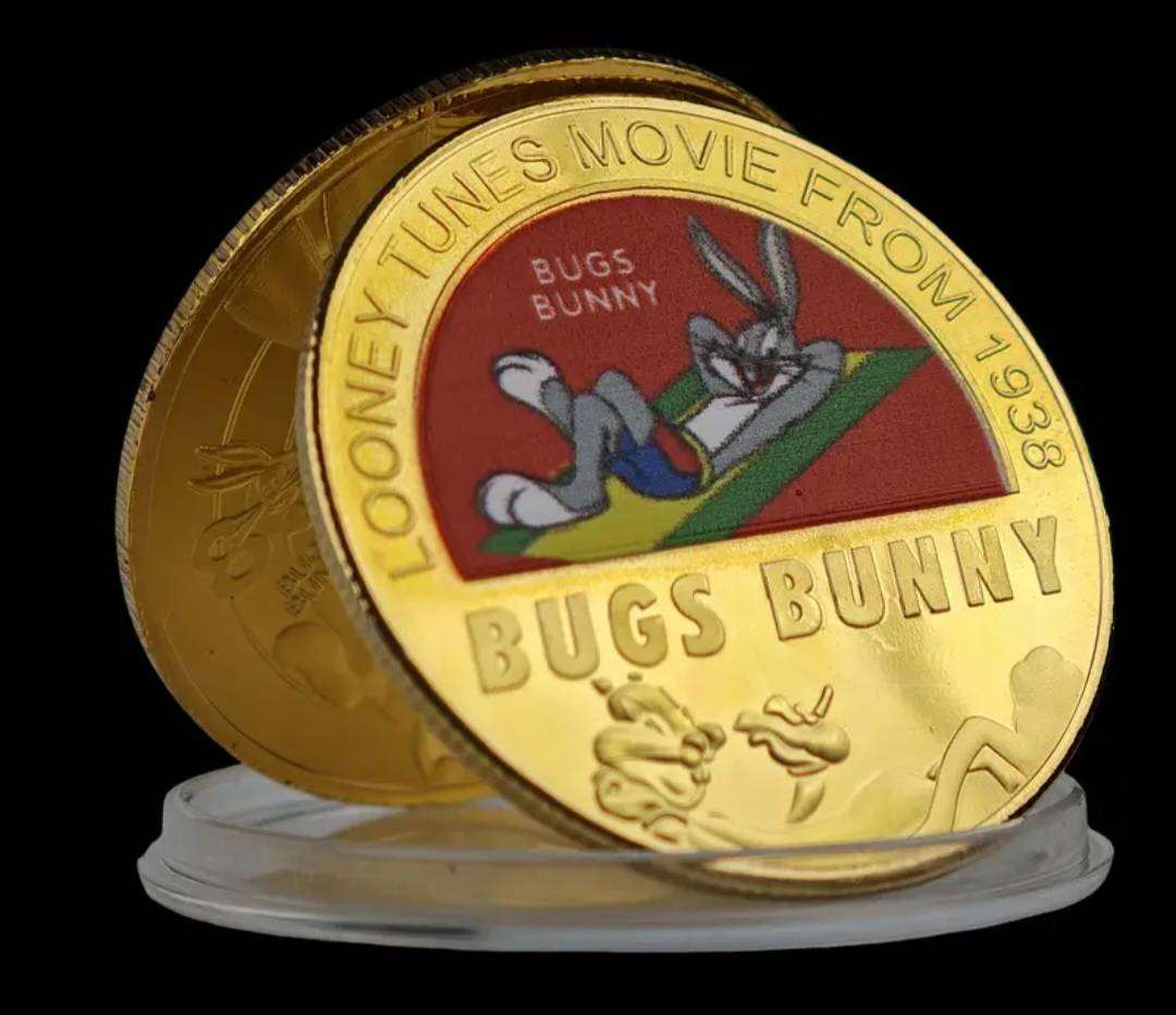 5pcs W/Bros. Official Looney Tooney Characters : Commemorative Coin Set. New in Capsule.