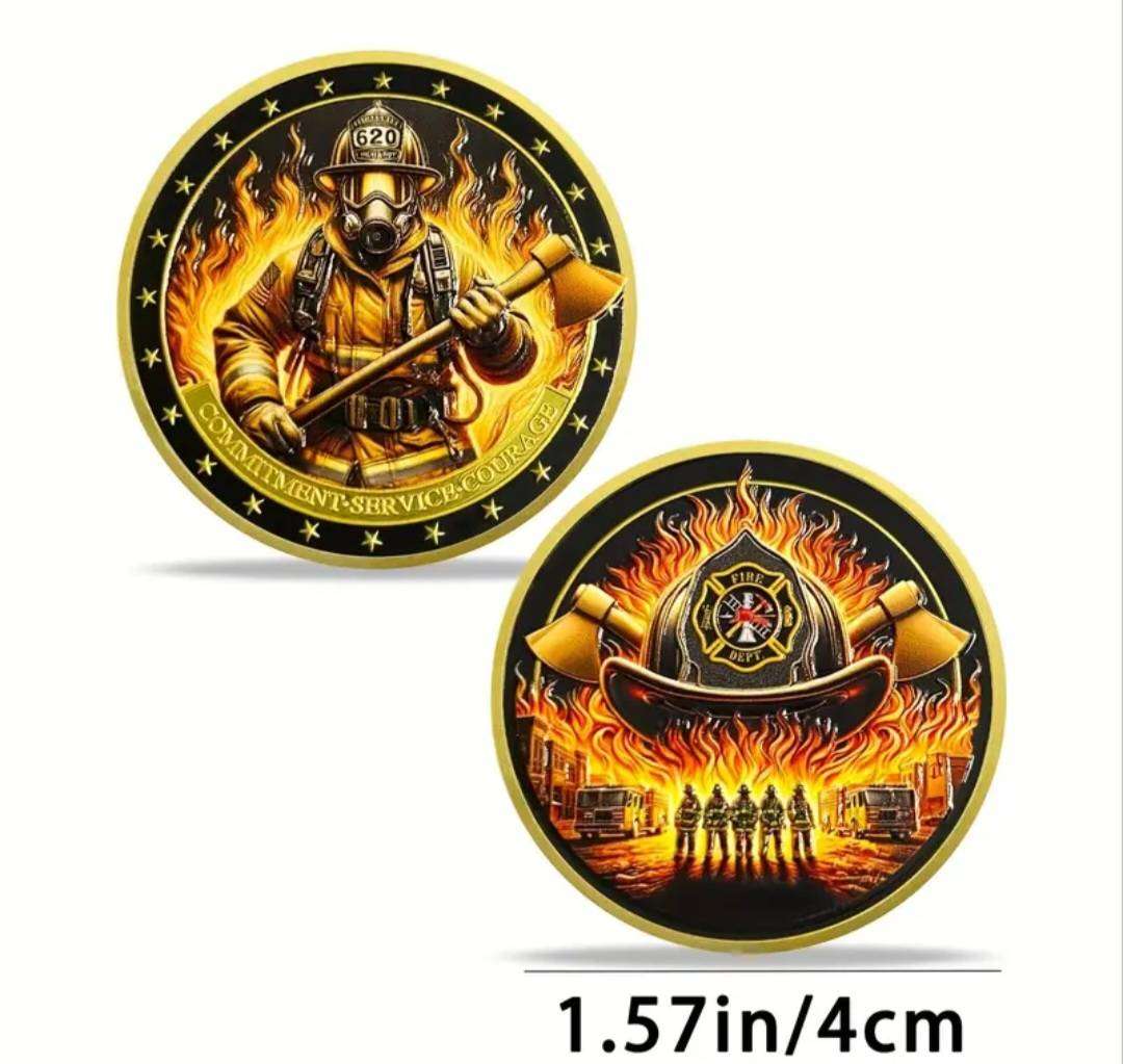 Fire Fighters Courage Honoring Bravery & Dediction,Commemorative Coin New in Capsule.