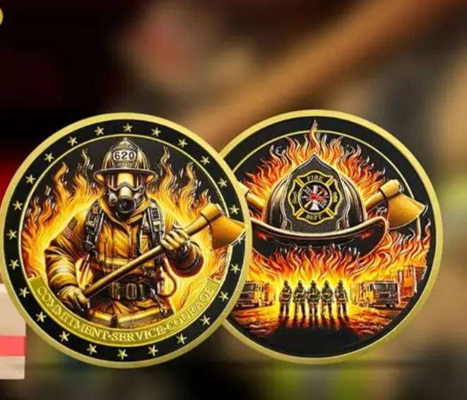 Fire Fighters Courage Honoring Bravery & Dediction,Commemorative Coin New in Capsule.
