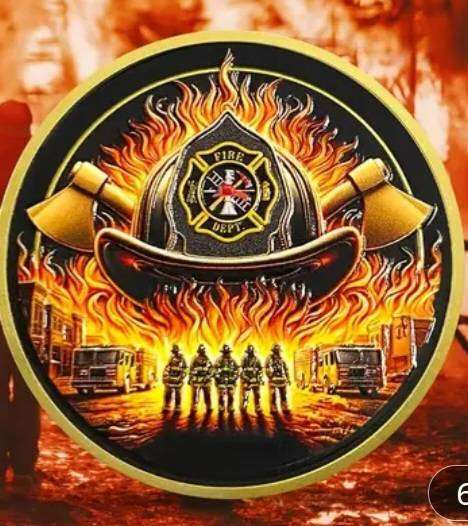 Fire Fighters Courage Honoring Bravery & Dediction,Commemorative Coin New in Capsule.
