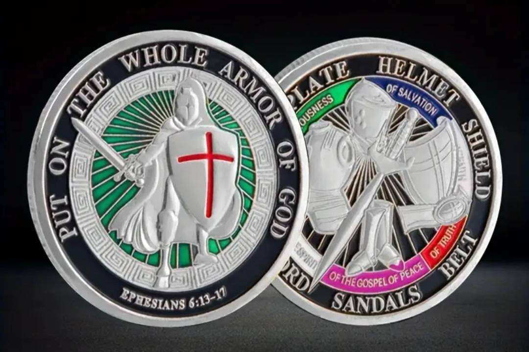 Put on the Whole Armor of God " Ephesians 6 13-17" Religious Commemorative Coin New in Capsule
