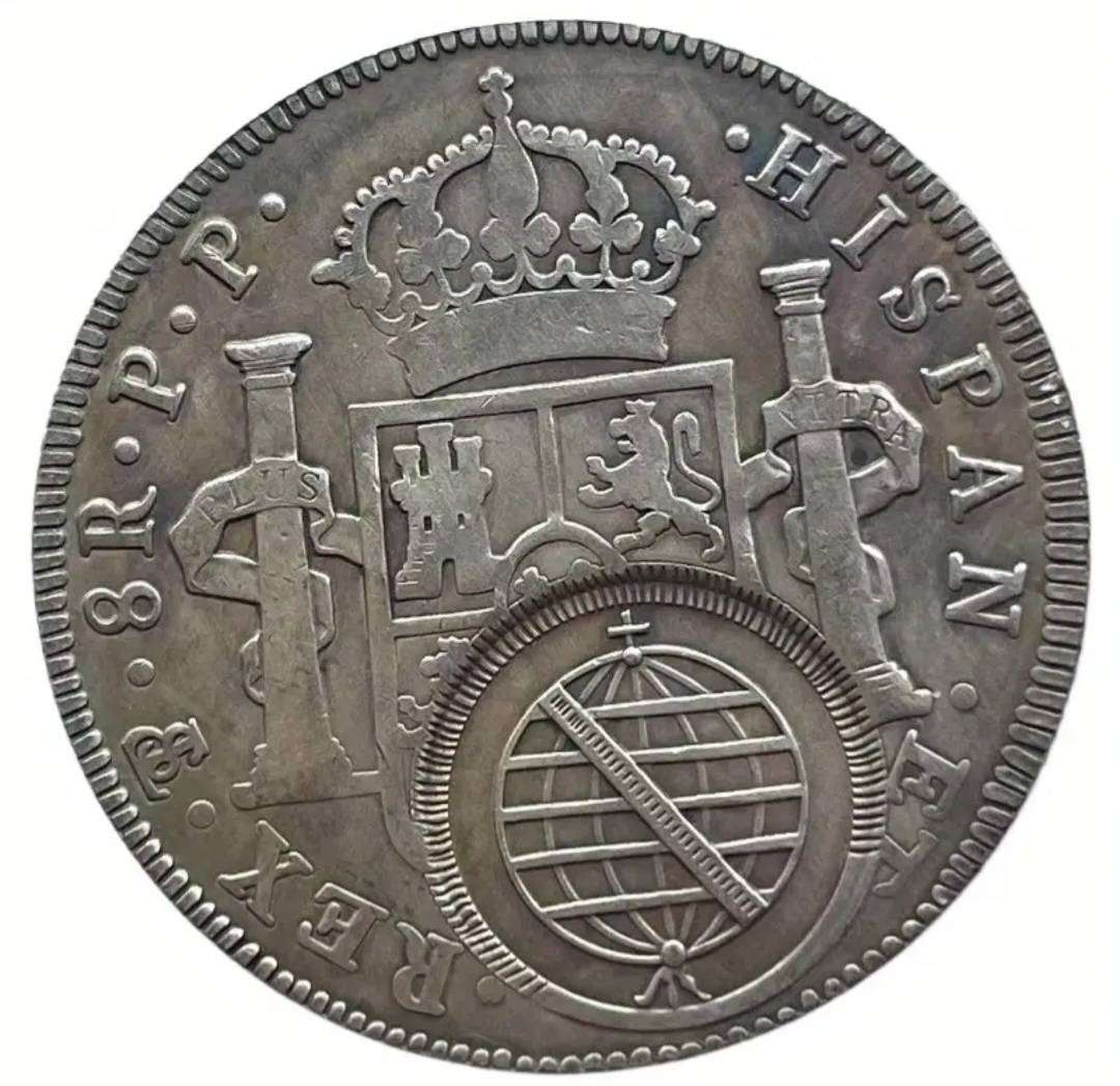 Vintage Spanish Charles IV Commemorative Coin  " Crown Size Coin "