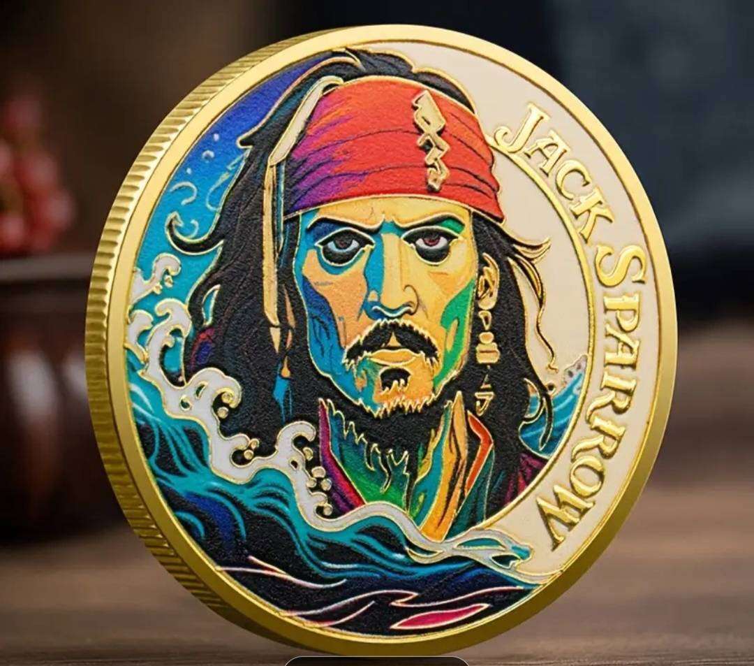 Jack Sparrow The Caribbean Pirates Commemorative Coin. New in Capsule.
