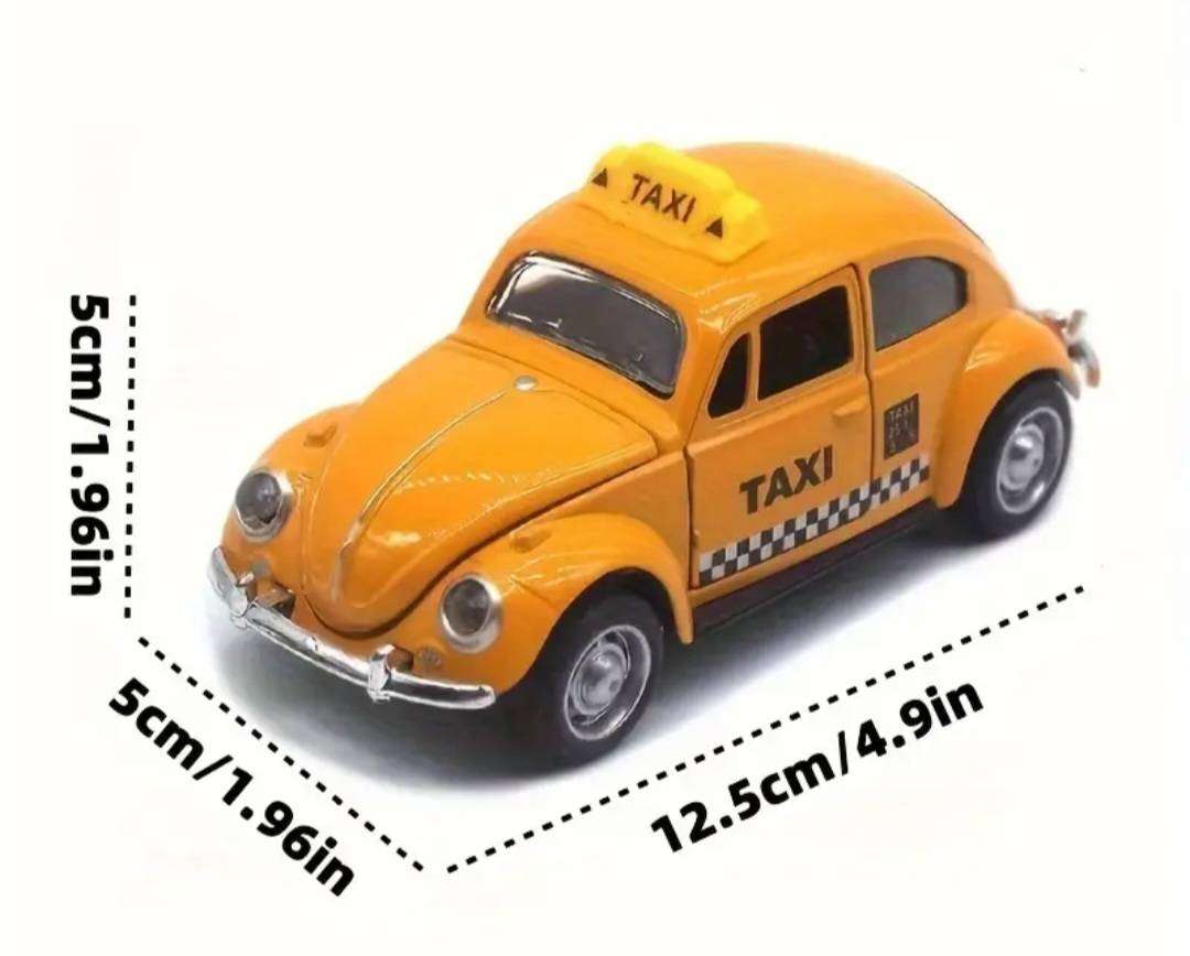Vintage VW Beatle Classical "TAXI" Die cast 1:32 Pull Back Friction Car .New in Box