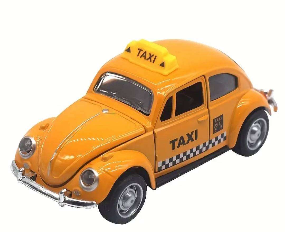 Vintage VW Beatle Classical "TAXI" Die cast 1:32 Pull Back Friction Car .New in Box