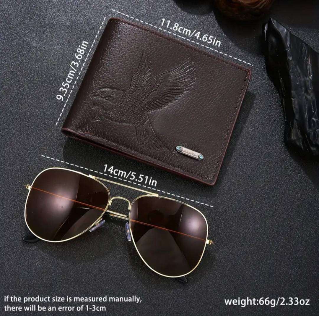 Mens Business Sports Style , Versatile and Novel Men's Wallet & Glasses Set.
