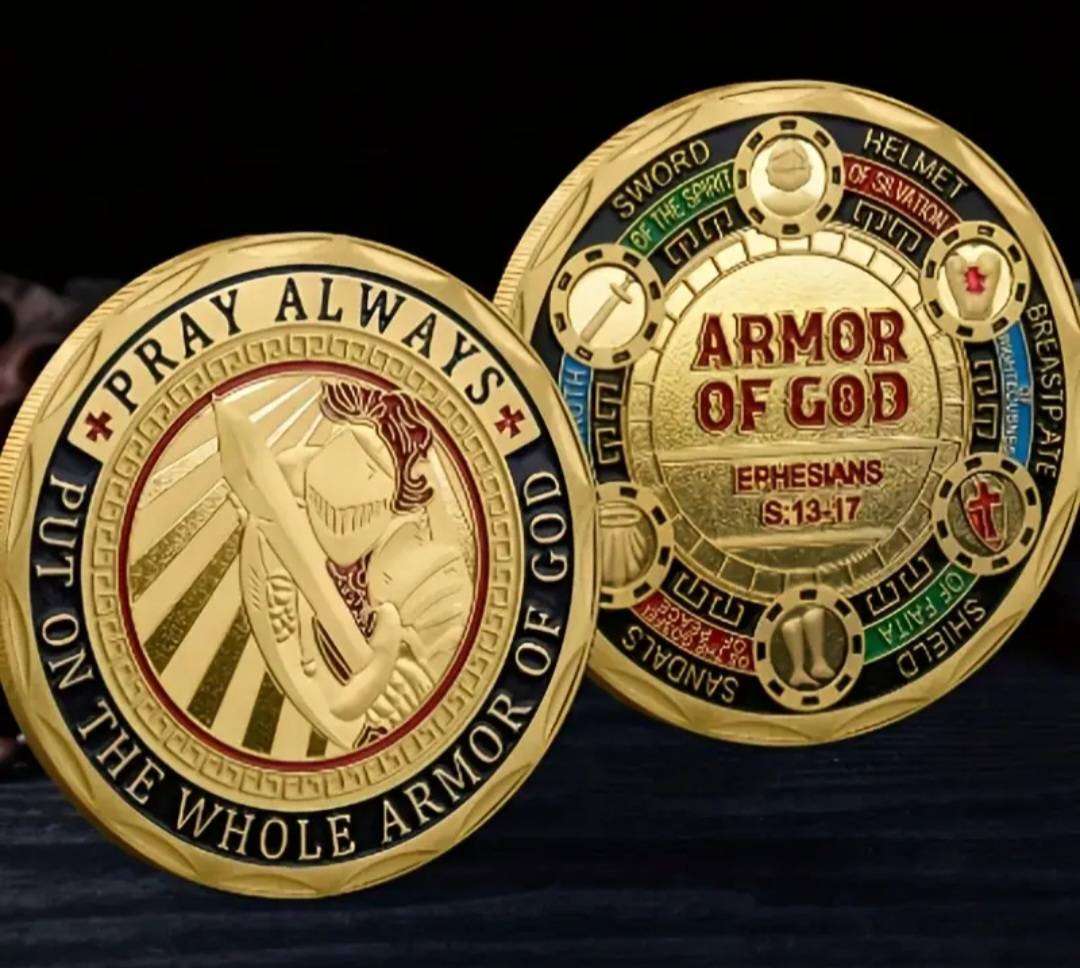 Put on the Whole Armor of God " Ephesians 6 13-17" Religious Commemorative Coin New in Capsule G