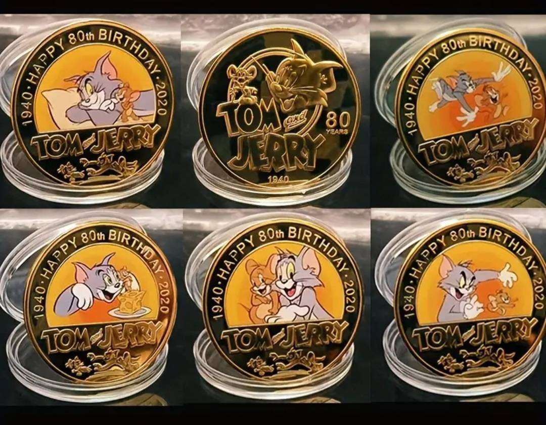 Full Set 5pcs Warner Bros "Tom & Jerry" Characters Commemorative Coin Set New in Capsule.