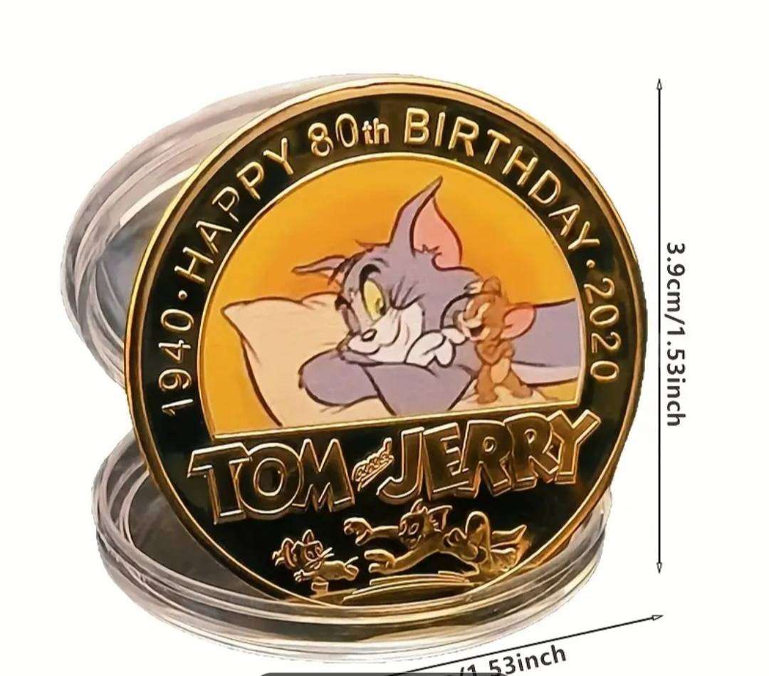Full Set 5pc Warner Bros "Tom & Jerry Character" Commemorative Coin Set. New in Capsule
