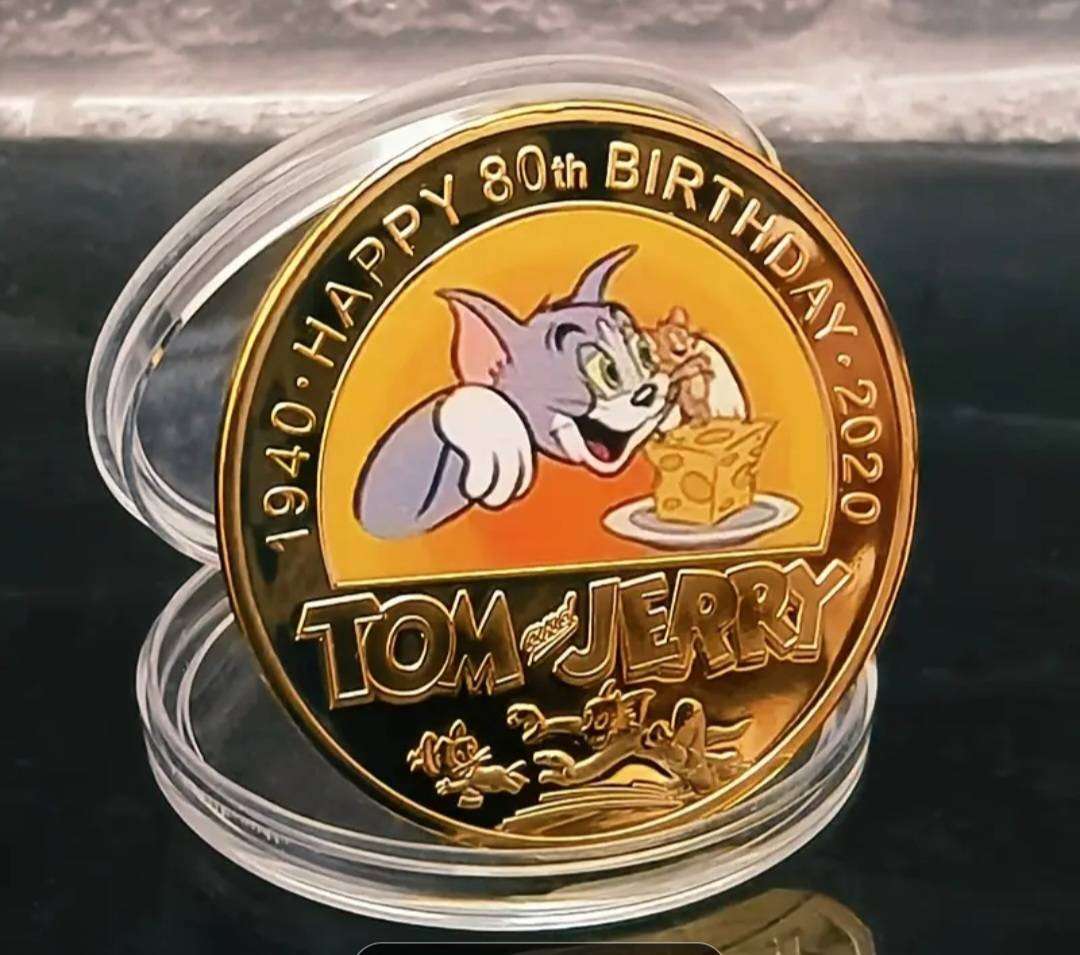 Full Set 5pc Warner Bros "Tom & Jerry Character" Commemorative Coin Set. New in Capsule