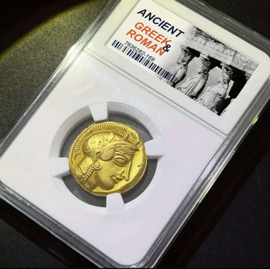 Ancient Greek Roman Goddess of Wisdom Coin in Protective Box  New  G